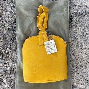 Free People Gold Small Bucket Bag *BNWT